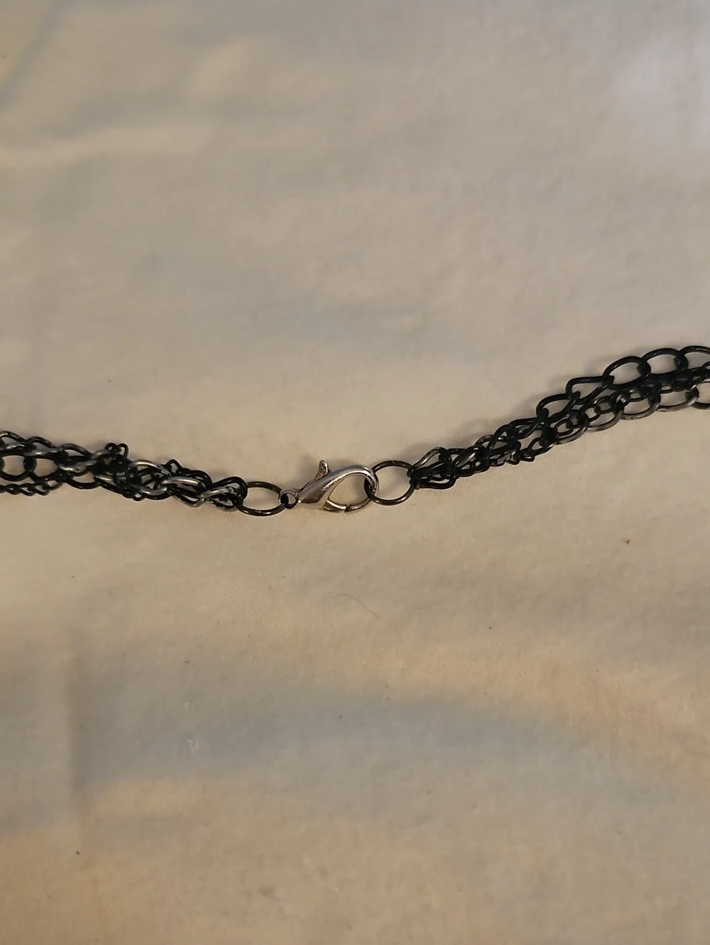 3/$30 Vintage Purple Beaded Layered Black Chain Sweater Necklace